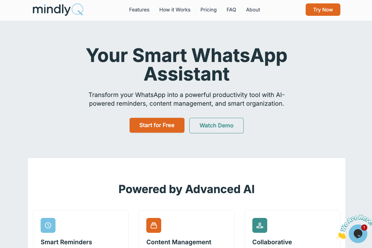 MindlyQ - AI WhatsApp Assistant (Hobby project)